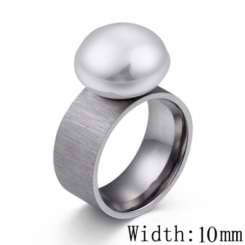 BC Wholesale Stainless Steel 316L Jewelry Pearl Or Shell Rings NO.#SJ53R45439