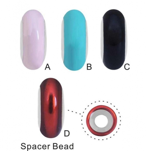 BC Wholesale DIY Jewelry Spacer Bead Silver Color Stainless Steel Jewelry Fitting NO.#SF4PPD0396