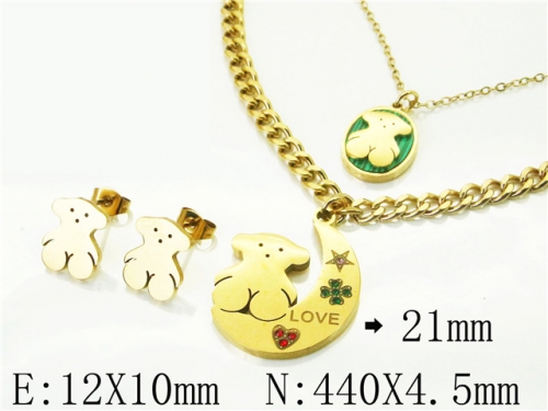 BC Wholesale Jewelry Sets 316L Stainless Steel Jewelry Earrings Pendants Sets NO.#BC02S2893HME
