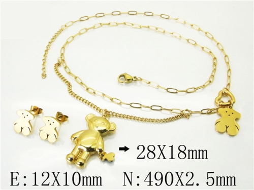 BC Wholesale Jewelry Sets 316L Stainless Steel Jewelry Earrings Pendants Sets NO.#BC02S2895HMX