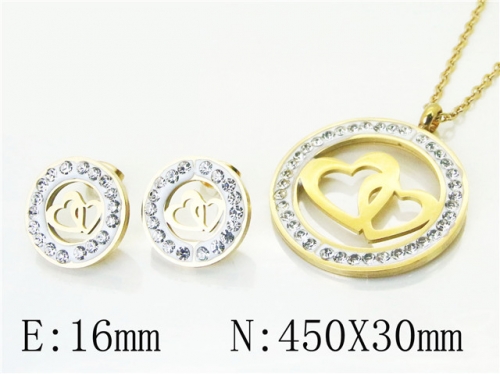 BC Wholesale Jewelry Sets 316L Stainless Steel Jewelry Earrings Pendants Sets NO.#BC02S2887HXX