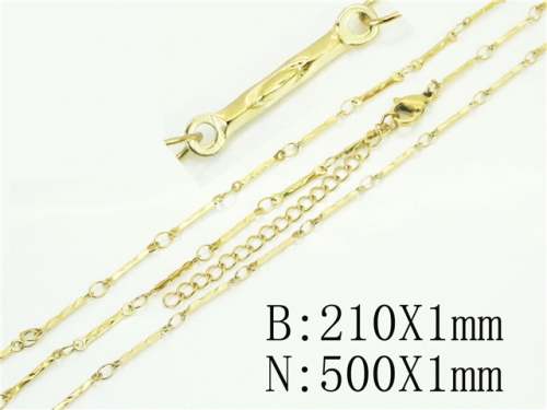 Wholesale Jewelry Sets Stainless Steel 316L Necklace & Bracelet Set BC70S0539NL