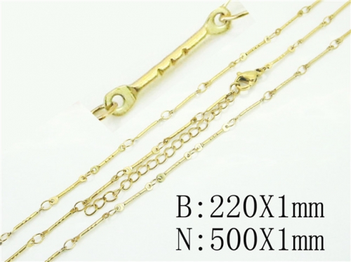 Wholesale Jewelry Sets Stainless Steel 316L Necklace & Bracelet Set BC70S0543CNL