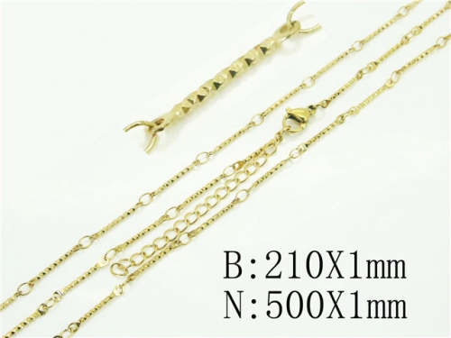 Wholesale Jewelry Sets Stainless Steel 316L Necklace & Bracelet Set BC70S0541SNL