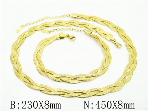 Wholesale Jewelry Sets Stainless Steel 316L Necklace & Bracelet Set BC53S0201HNQ
