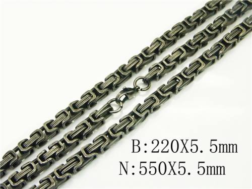 Ulyta Wholesale Jewelry Sets Stainless Steel 316L Necklace & Bracelet Set BC53S0204IKS