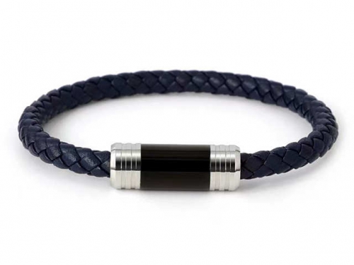 BC Jewelry Wholesale Leather Bracelet Stainless Steel And Leather Bracelet Jewelry SJ85B2995