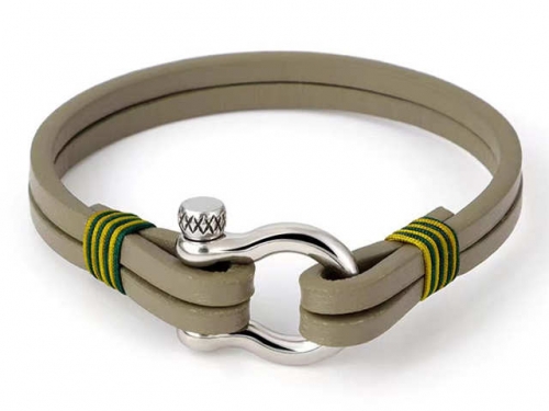 BC Jewelry Wholesale Leather Bracelet Stainless Steel And Leather Bracelet Jewelry SJ85B3004