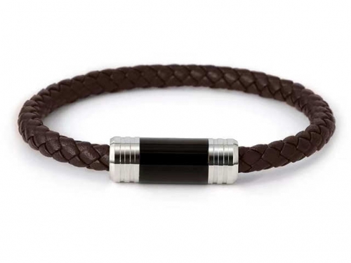 BC Jewelry Wholesale Leather Bracelet Stainless Steel And Leather Bracelet Jewelry SJ85B2997