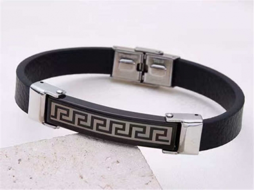 BC Jewelry Wholesale Leather Bracelet Stainless Steel And Leather Bracelet Jewelry SJ85B2871