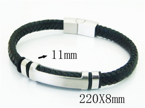 Ulyta Wholesale Jewelry Leather Bracelet Stainless Steel And Leather Bracelet Jewelry BC91B0555INQ