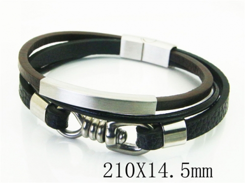 Ulyta Wholesale Jewelry Leather Bracelet Stainless Steel And Leather Bracelet Jewelry BC91B0578INF