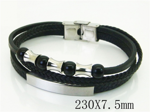 Ulyta Wholesale Jewelry Leather Bracelet Stainless Steel And Leather Bracelet Jewelry BC91B0570IOA