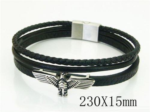 Ulyta Wholesale Jewelry Leather Bracelet Stainless Steel And Leather Bracelet Jewelry BC91B0564IHR
