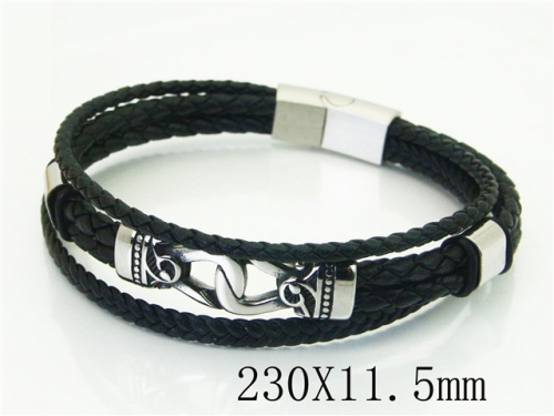 Ulyta Wholesale Jewelry Leather Bracelet Stainless Steel And Leather Bracelet Jewelry BC91B0572IKB