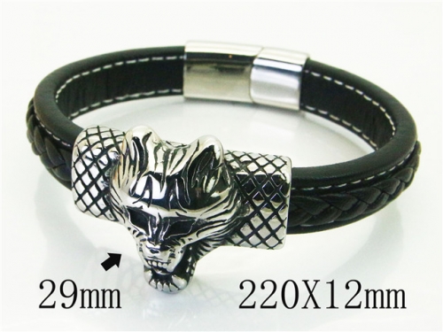 Ulyta Wholesale Jewelry Leather Bracelet Stainless Steel And Leather Bracelet Jewelry BC62B0735HMS