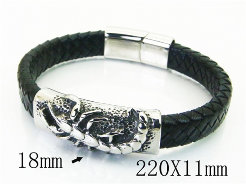 Ulyta Wholesale Jewelry Leather Bracelet Stainless Steel And Leather Bracelet Jewelry BC62B0730HMC