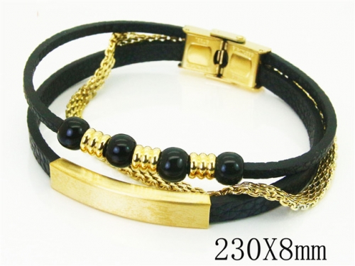 Ulyta Wholesale Jewelry Leather Bracelet Stainless Steel And Leather Bracelet Jewelry BC91B0568IMB