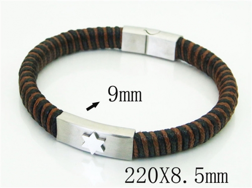 Ulyta Wholesale Jewelry Leather Bracelet Stainless Steel And Leather Bracelet Jewelry BC91B0558IOY