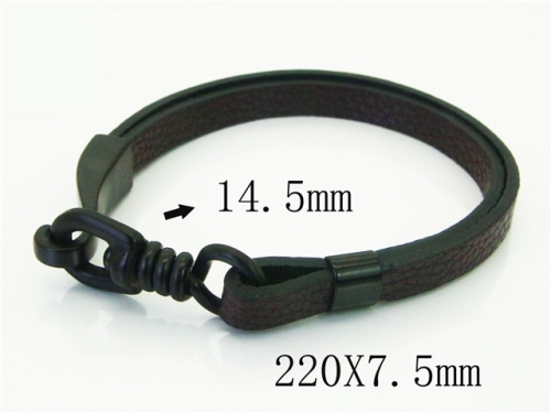 Ulyta Wholesale Jewelry Leather Bracelet Stainless Steel And Leather Bracelet Jewelry BC91B0546ILB