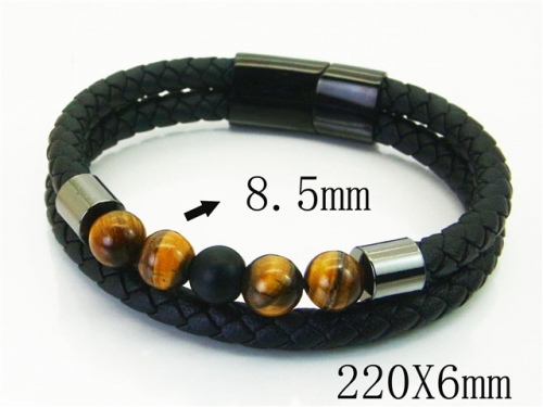 Ulyta Wholesale Jewelry Leather Bracelet Stainless Steel And Leather Bracelet Jewelry BC62B0734HMA