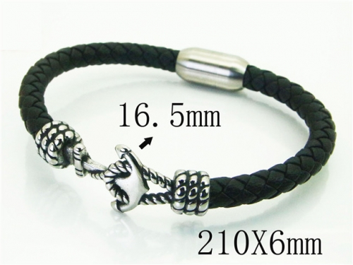 Ulyta Wholesale Jewelry Leather Bracelet Stainless Steel And Leather Bracelet Jewelry BC62B0727HLX