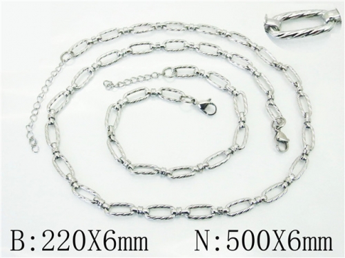 Ulyta Wholesale Jewelry Sets Stainless Steel 316L Necklace & Bracelet Set NO.#BC70S0610HJ5