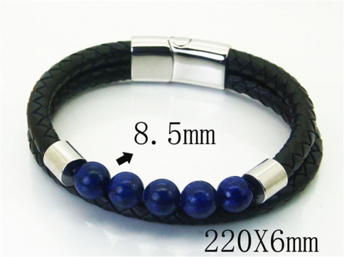 Ulyta Wholesale Jewelry Leather Bracelet Stainless Steel And Leather Bracelet Jewelry BC37B0222HIB