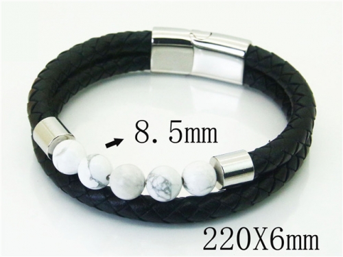 Ulyta Wholesale Jewelry Leather Bracelet Stainless Steel And Leather Bracelet Jewelry BC37B0218HIU