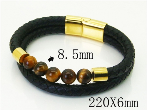 Ulyta Wholesale Jewelry Leather Bracelet Stainless Steel And Leather Bracelet Jewelry BC37B0227HKB