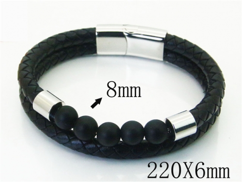 Ulyta Wholesale Jewelry Leather Bracelet Stainless Steel And Leather Bracelet Jewelry BC37B0224HIC