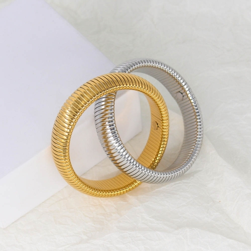Wholesale Stainless Steel Bracelet Fashion Double Ring Bracelet Gold Bracelet Simple Jewelry SJ145BYS680