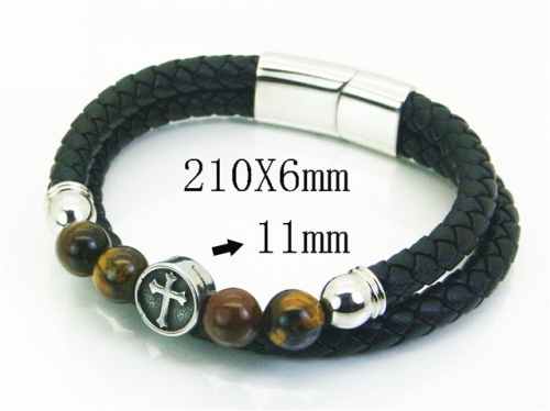 Ulyta Jewelry Wholesale Leather Bracelet Stainless Steel And Leather Bracelet Jewelry BC62B1694HME