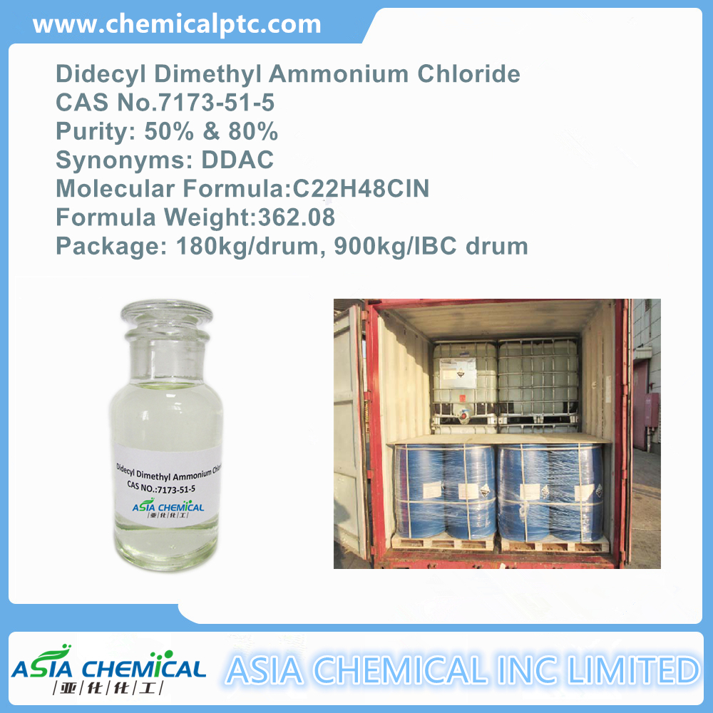 Structure of (A) didecyl dimethyl ammonium chloride (DDAC) and (B
