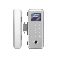 G500S Tuya App Fingerprint Glass Door Lock with Large LCD Display