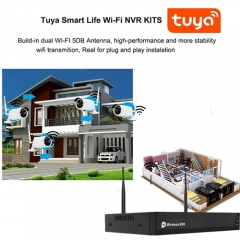 TK7204W TUYA wifi 4CH wireless nvr camera kit