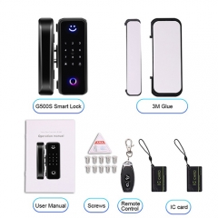 G600S Tuya App Fingerprint Glass Door Lock