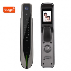 D6 Tuya smart phone app digital door lock with camera and doorbell