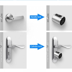 BLE APP Rond Knob Fingerprint Biometric Smart Door Lock Cylinder