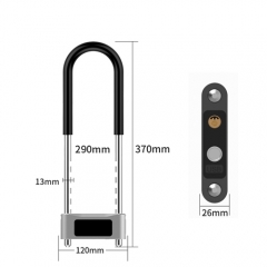 High Security U Shape Biometric Fingerprint Office Door Lock Finger Print Bike Lock