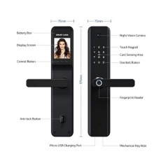 FL-H11C Smart App Fingerprint Semi-automatic Door Lock with LCD Display