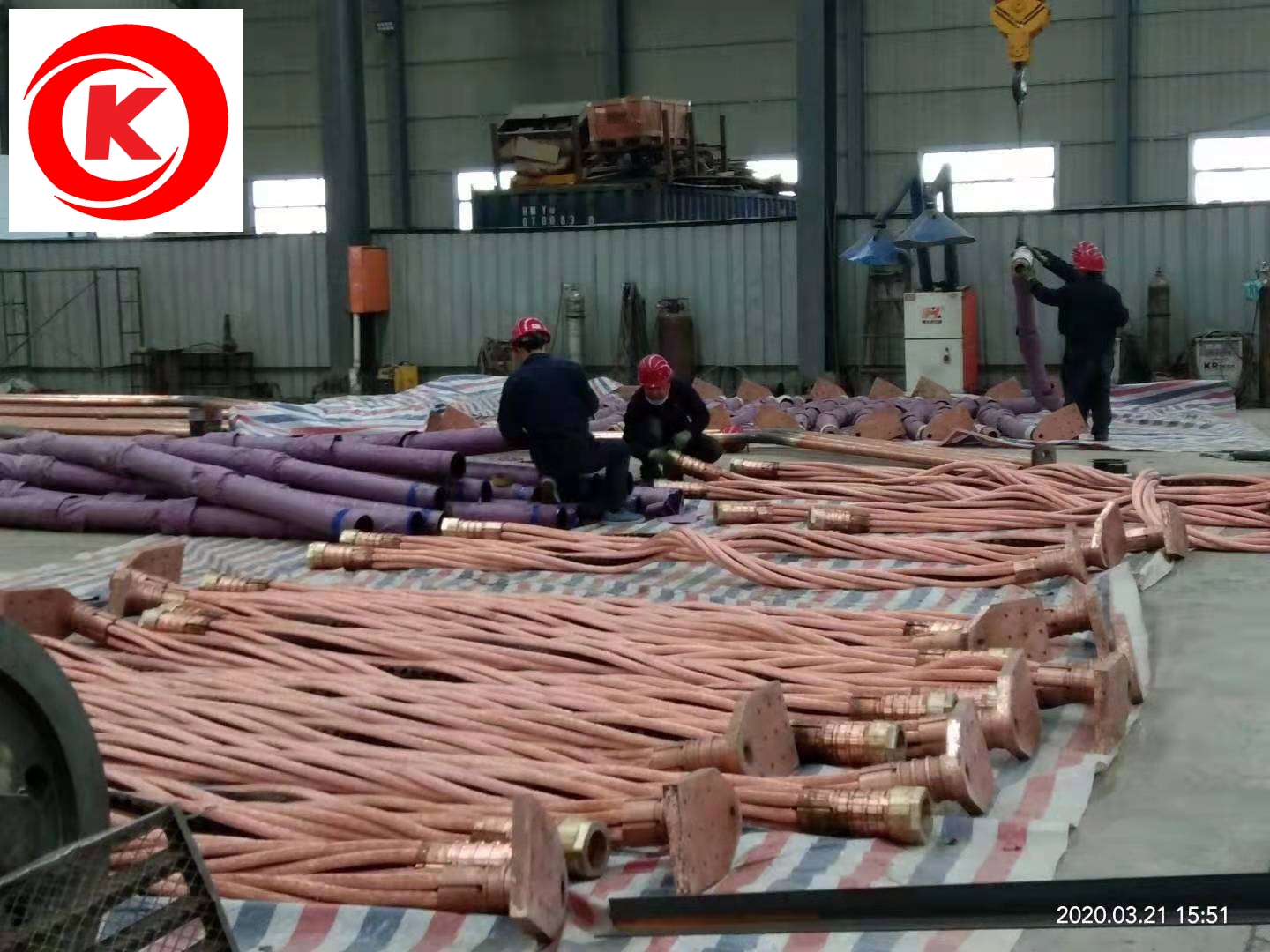 Water cooled cables for EAF LF Electric Arc Furnace