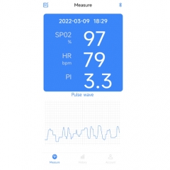 Oxímetro de pulso Bluetooth com software Android APP