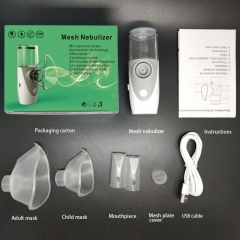 Removeable Battery or USB charging Portable Mesh Nebulizer UN202