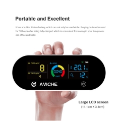 Aviche portátil inteligente monitor de qualidade do ar PM 2.5 interior ao ar livre