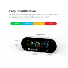 Simple productos innovadores recargable Remoto Portátil monitor de calidad de aire para la habitación detector de hogar