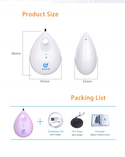 AVICHE personal portable negative ion necklace wearable air purifier for baby