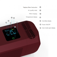 Idées de produits intelligents 2021 Aviche rechargeable portable HEPA purificateur d'air ioniseur purificateur d'air de voiture pour camion