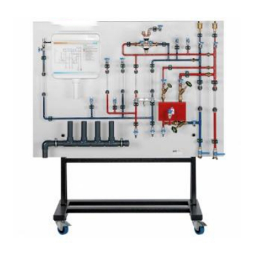 Painel de treinamento de limpeza de tubulação Equipamento de Formação Profissional Didática Bancada de treinamento de limpeza de tubulação