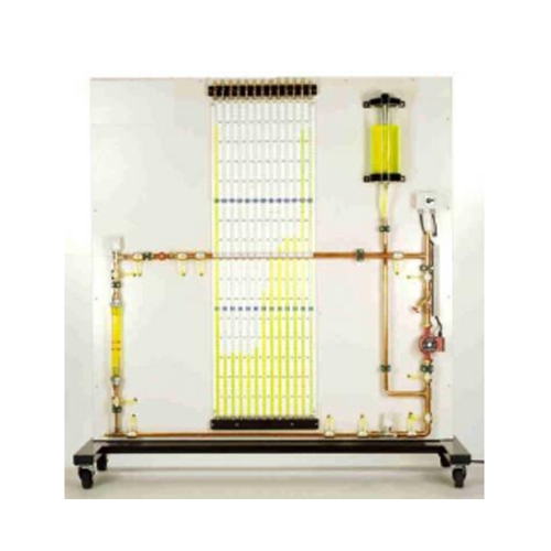 Perdas de tecnologia de instalação em um sistema de tubulação Equipamento educacional Treinamento vocacional Equipamento de laboratório de transferência de calor